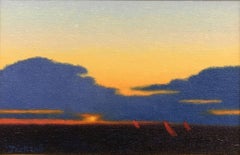 Red Sails at Sunset, Oil Landscape Painting