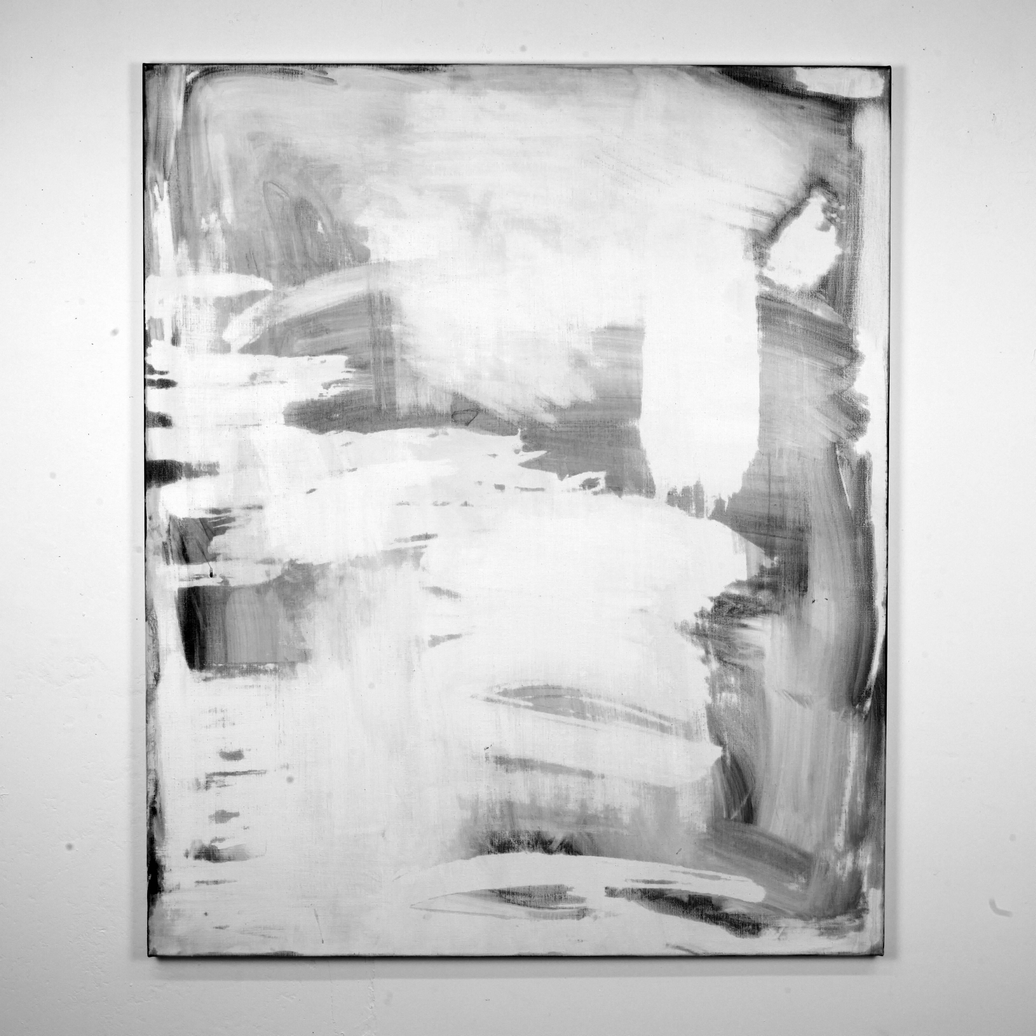 Artist Kirsten Hutsch takes a clear approach to the process and materiality of her work. Her paintings examine the very foundation of what we see and in this particular work the domestic actions that take place in our homes. 'Ink Wash # 7' captures