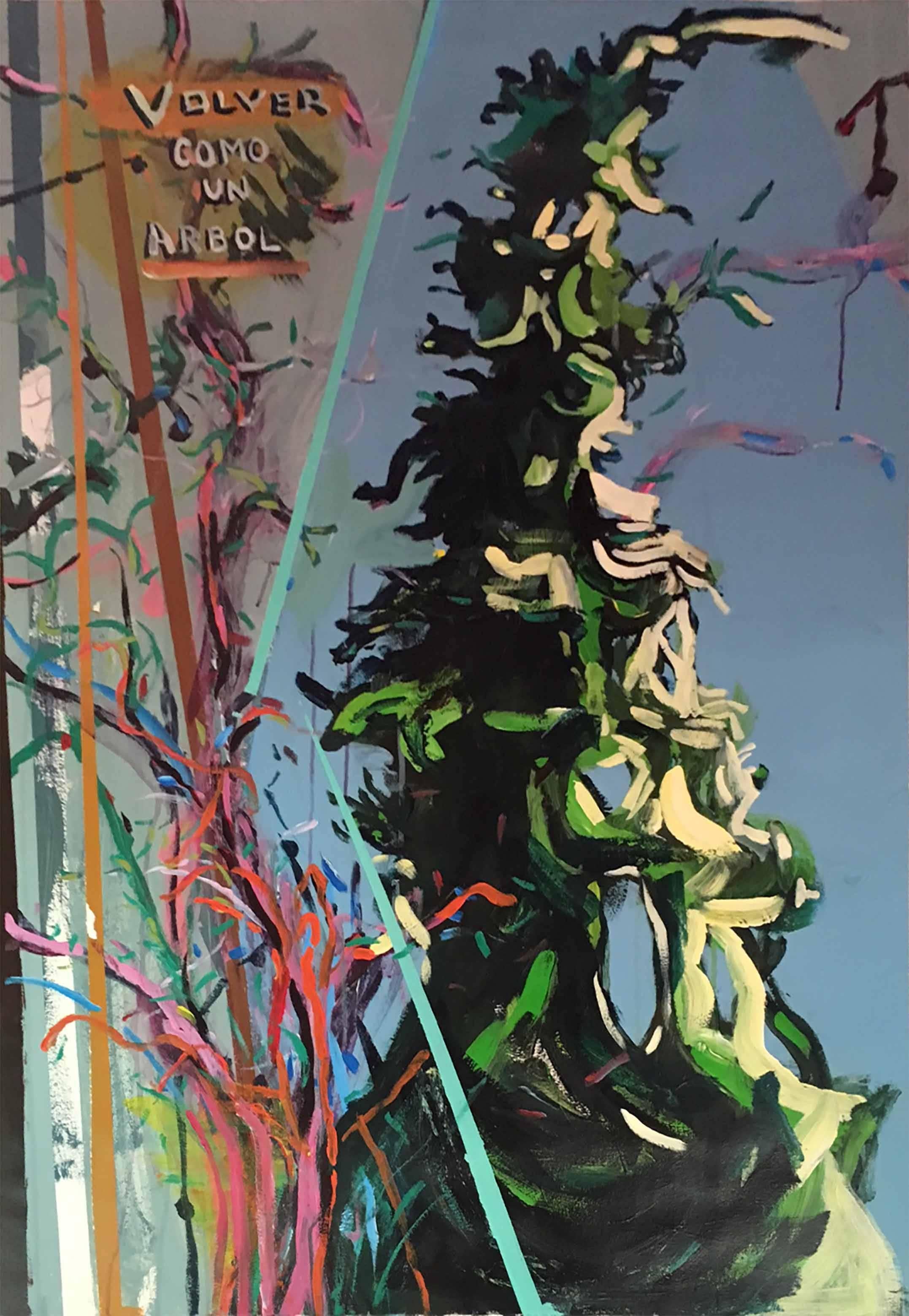 Agustín González Abstract Painting - Volver Como un Árbol (de la serie Árboles Mexicanos)
