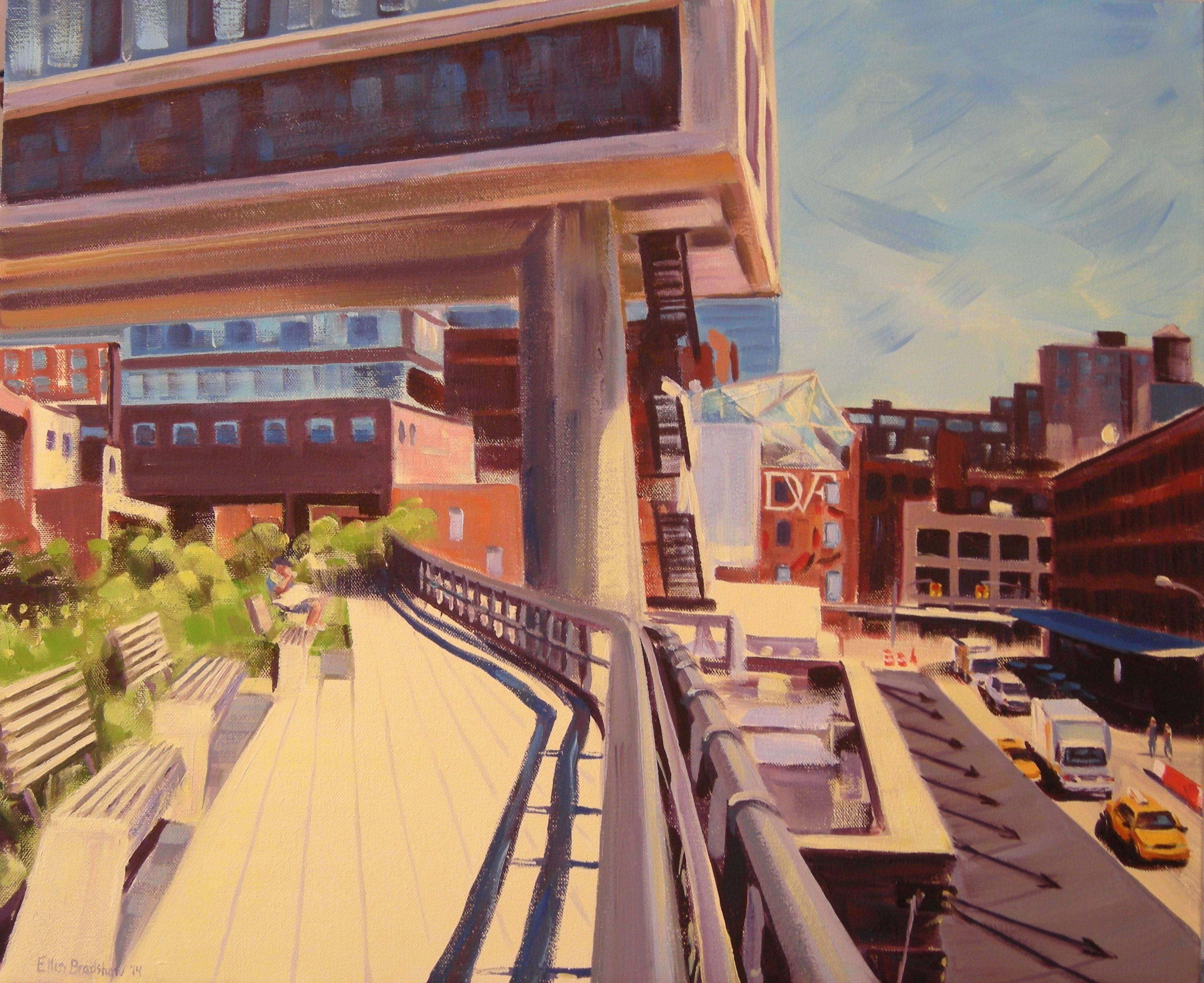 Under the Standard Hotel, Oil Painting on Canvas