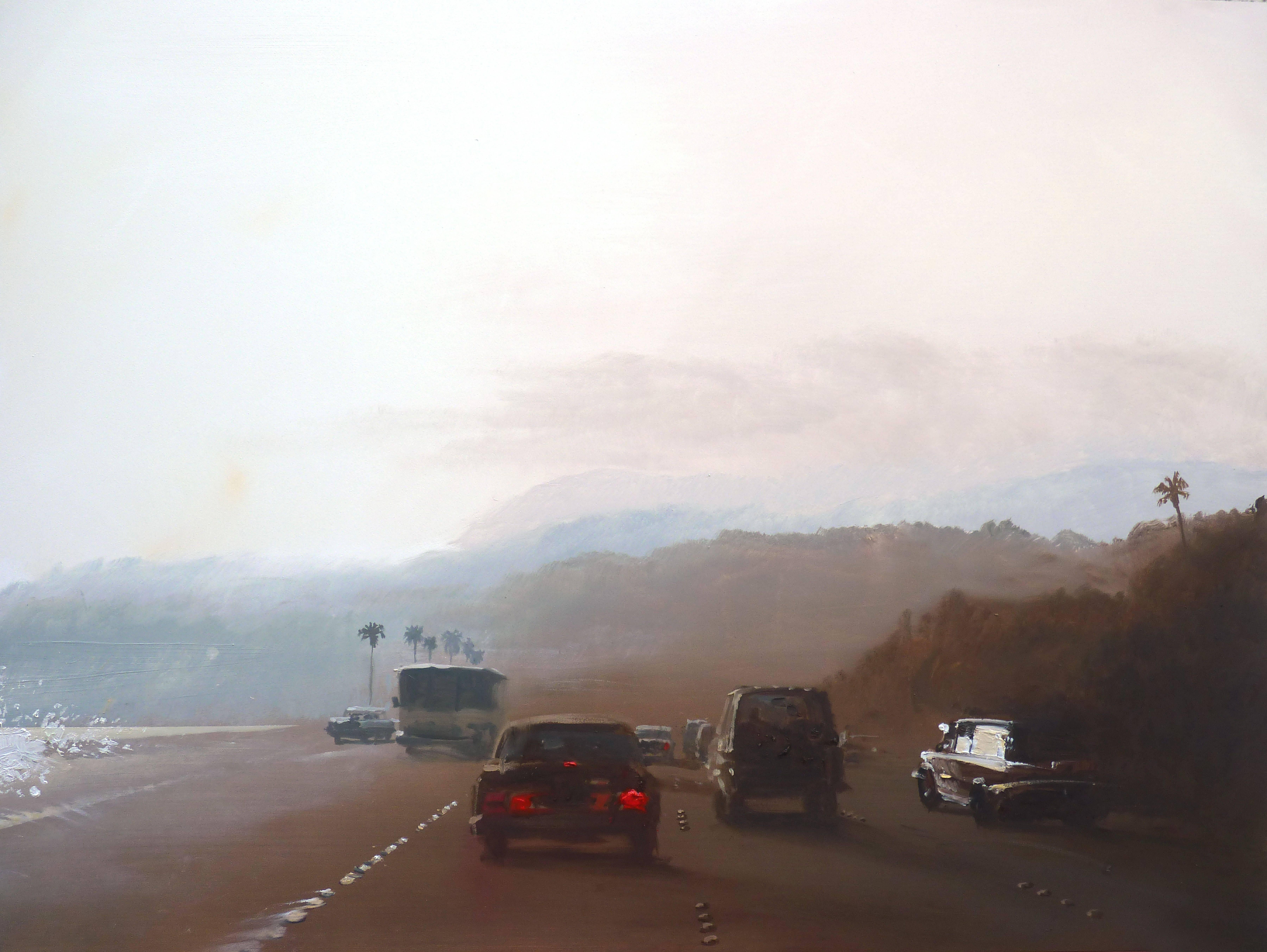 Relja Penezic Landscape Painting - California Road Chronicles #63, Oil Painting on Wood Panel