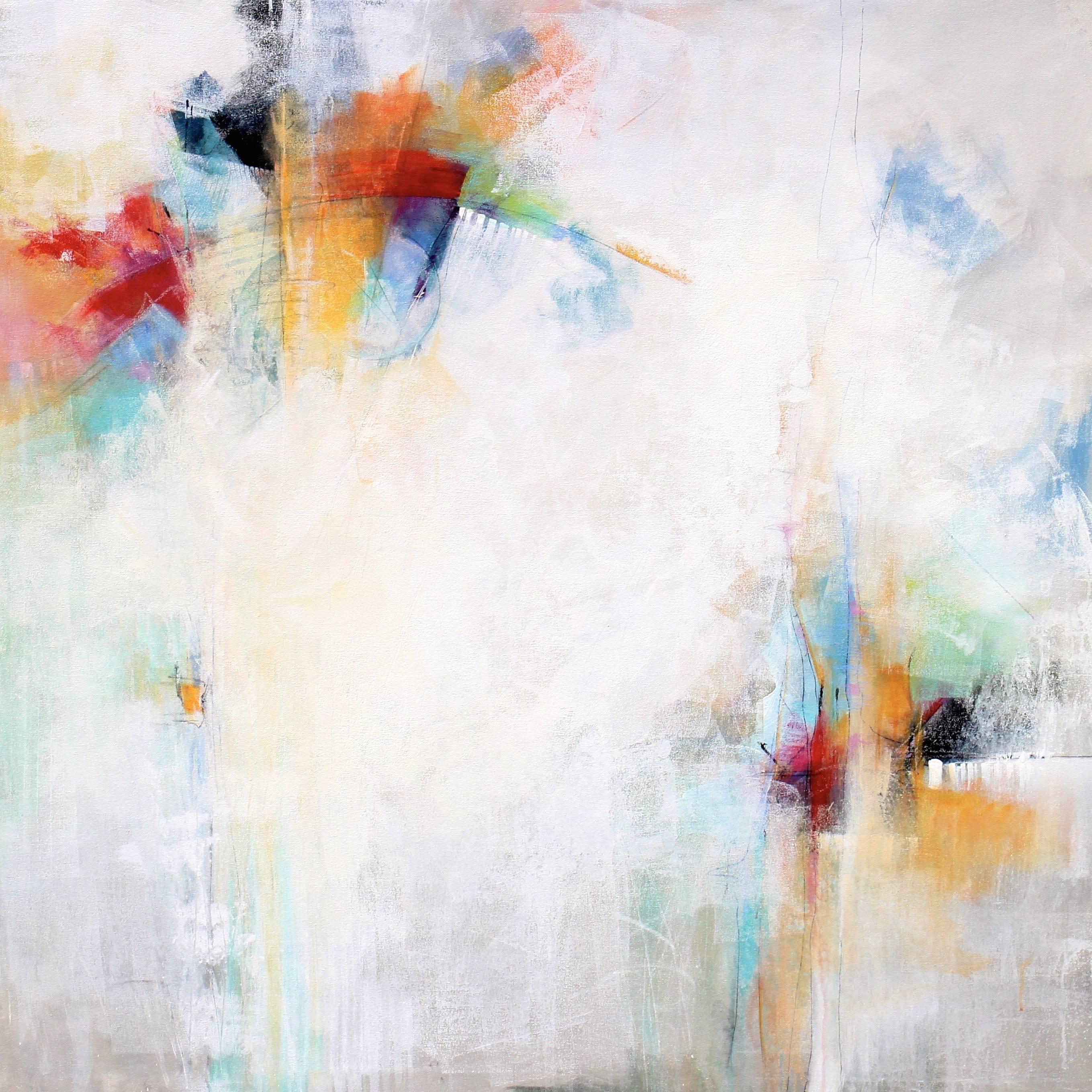 Karen Hale Abstract Painting - Joyful, Mixed Media on Canvas