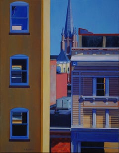 Steeple in Norfolk, Oil Painting on Canvas