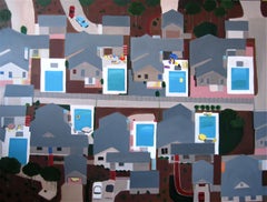 Identical Pools, Acrylic Painting on Canvas