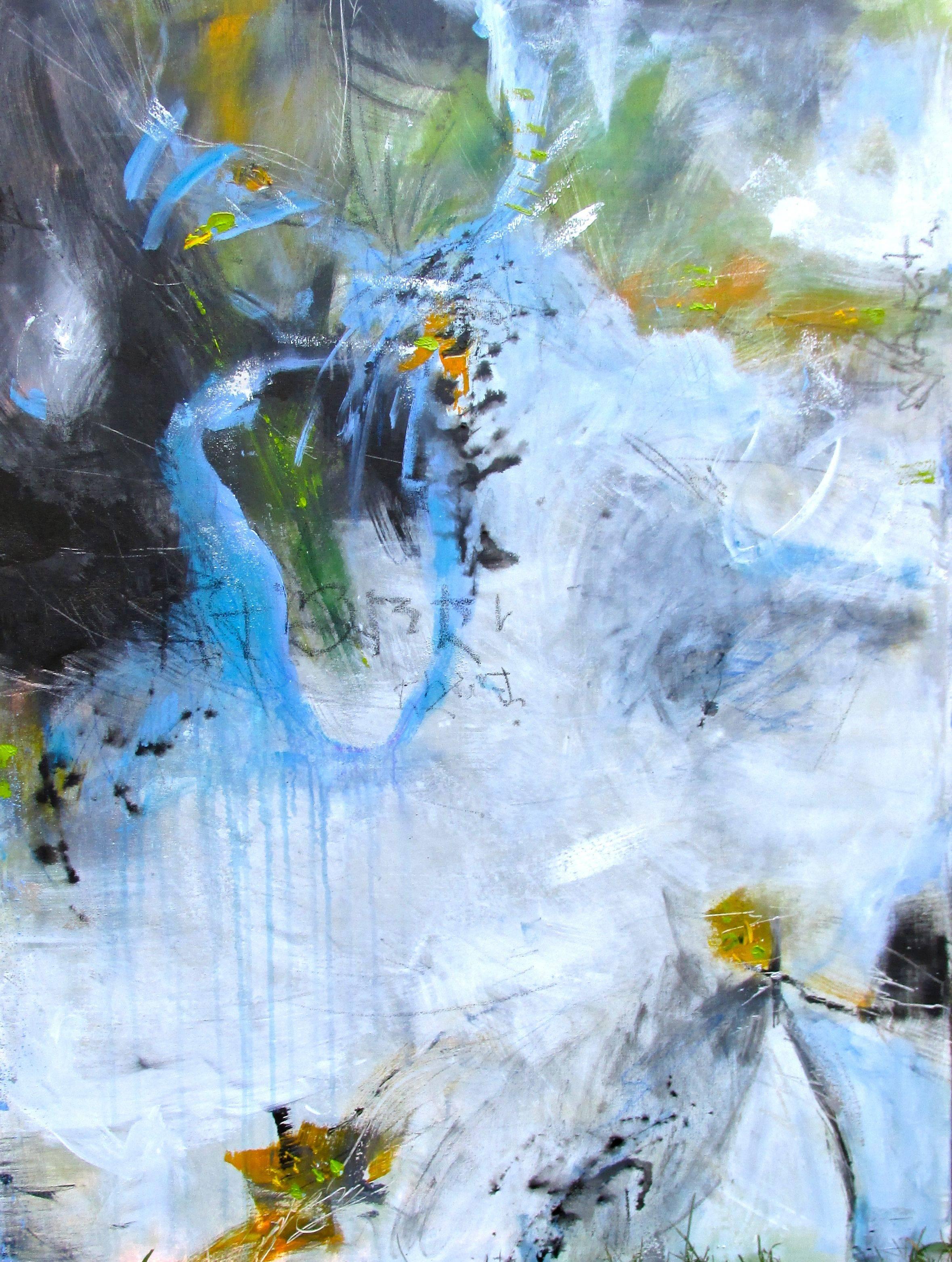 Laura Spring Abstract Painting - The Time Is Now, Acrylic Painting on Canvas