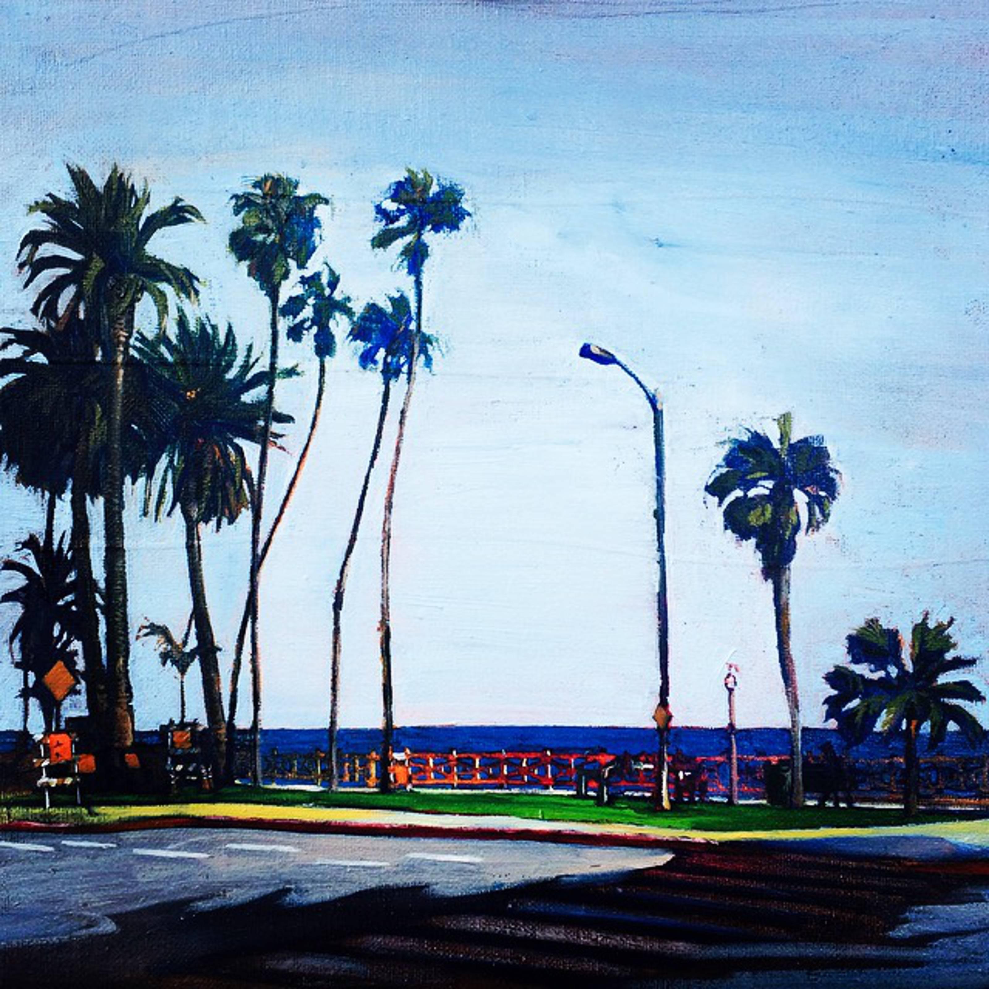 Frank Valdez Landscape Painting - DeepRoots + Skybound, Ocean Ave, Oil Painting on Canvas