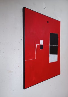 Red composition V, Painting, Acrylic on Canvas