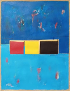 Blue composition III, Painting, Acrylic on Paper