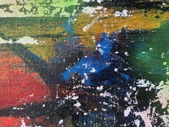 SYMPHONIE D'ÉLÉMENTS GÉOMÉTRIQUES, Peinture, huile sur toile