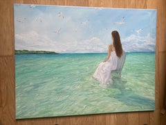 „Sitting Nowhere“, Gemälde, Öl auf Leinwand