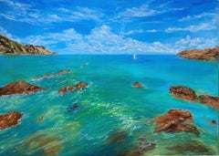 «Mediodía azul», pintura, óleo sobre tabla