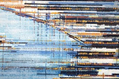 London City Skyline, Painting, Acrylic on Canvas