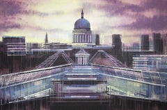 St Paul's, London, At Dusk, Painting, Acrylic on Canvas
