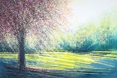 Spring Blossom Tree, Painting, Acrylic on Canvas