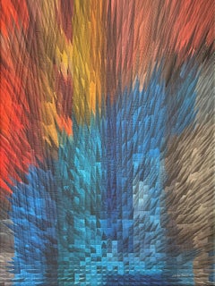 La main du géomètre 9, techniques mixtes sur toile