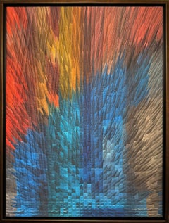 La main du géomètre 9, techniques mixtes sur toile