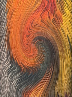 La mano del geometra 3, tecnica mista su tela