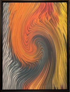 La mano del geometra 3, tecnica mista su tela