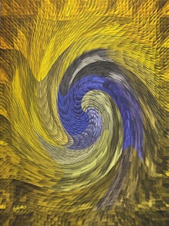 La mano del geometra 2, tecnica mista su tela