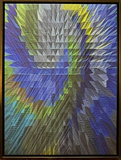 La mano del geometra 1, tecnica mista su tela