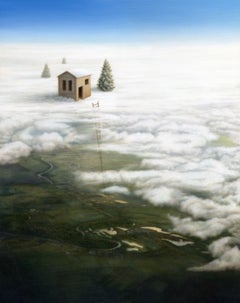 Entspanne deinen Geist, Winterlandschaft, friedlich, glücklich, Gemälde, Öl auf Leinwand