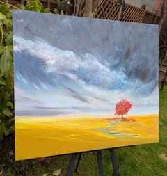 Solitary Blaze, Painting, Acrylic on Canvas