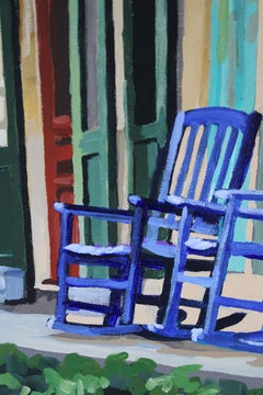 Leben auf der Veranda, Gemälde, Acryl auf Leinwand