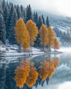 Riflesso su un albero invernale 1, fotografia, stampa a getto d'inchiostro di qualità archivistica