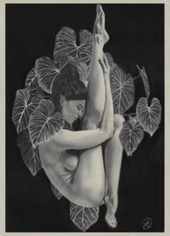 Nature's embrace, Drawing, Charcoal on Paper