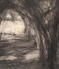 Túnel, dibujo, carboncillo sobre papel