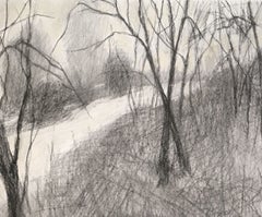 Ladera, Dibujo, carboncillo sobre papel