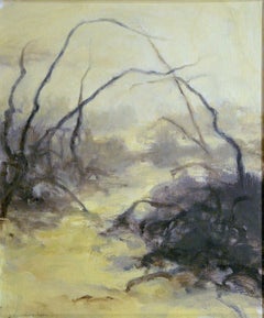 «Curva del río» n.º 10, pintura, óleo sobre papel