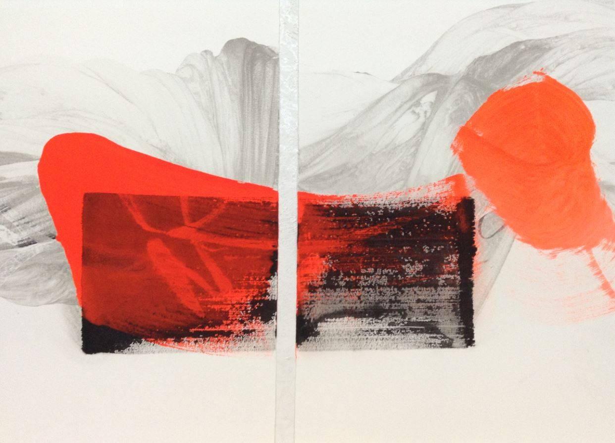 Hachiro Kanno TN 680 D Calligraphybased abstract painting (contemporary) For Sale at 1stDibs