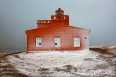 Lighthouse, Snjór series by Christophe Jacrot - Landscape photography, Iceland