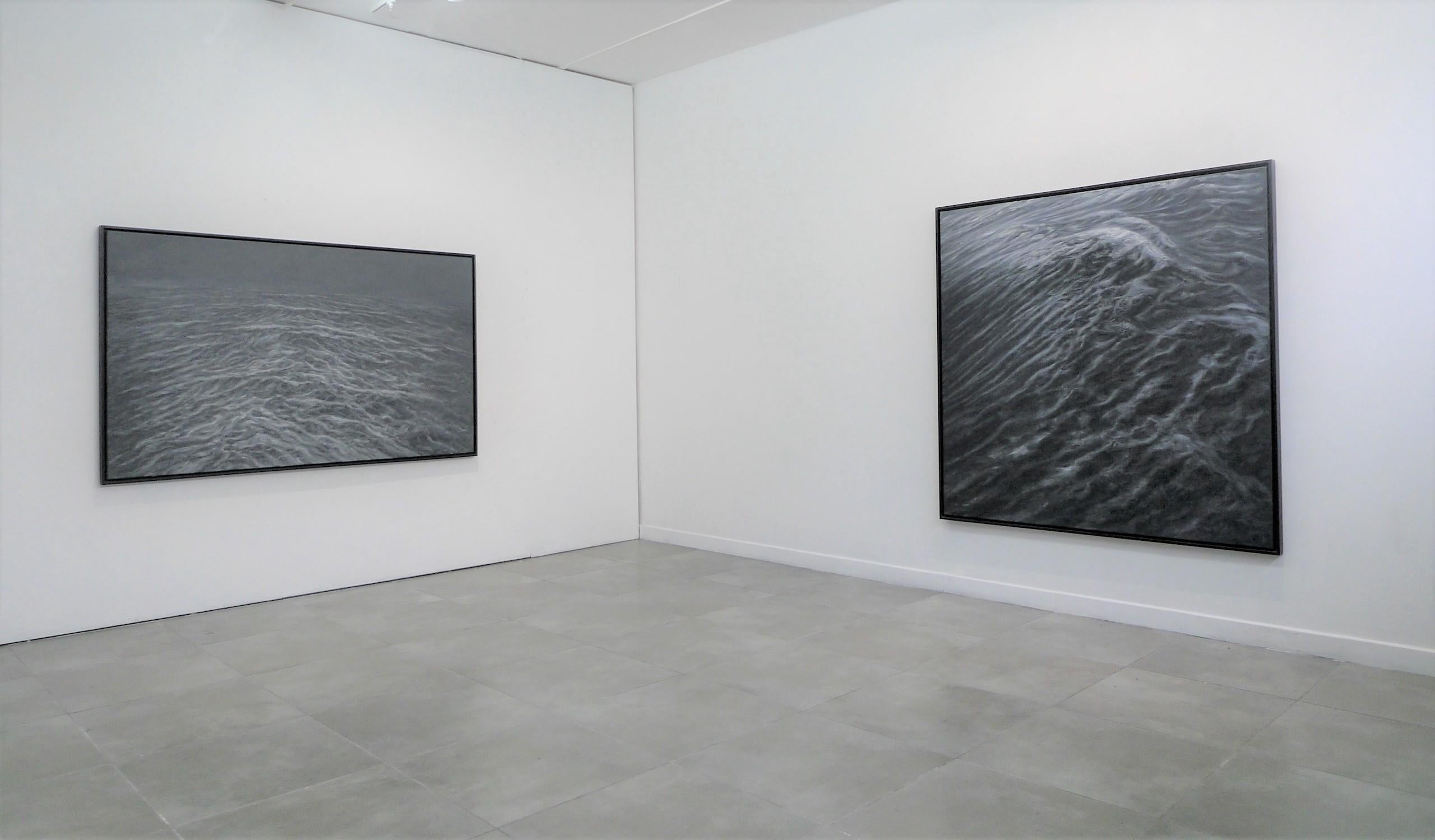 The Duel by Franco Salas Borquez - Contemporary oil painting, seascape, waves For Sale 4