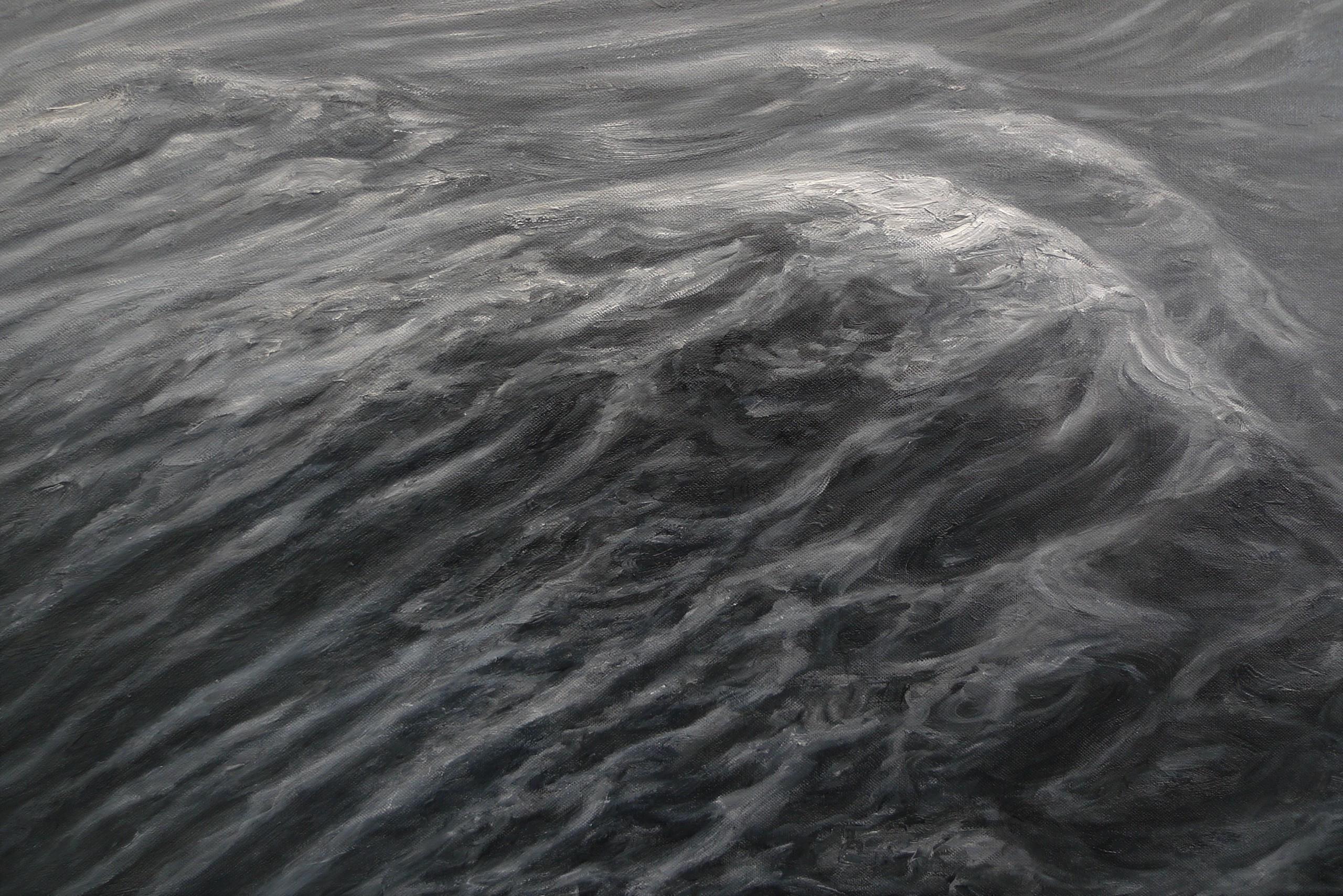 The Duel by Franco Salas Borquez - Contemporary oil painting, seascape, waves For Sale 7