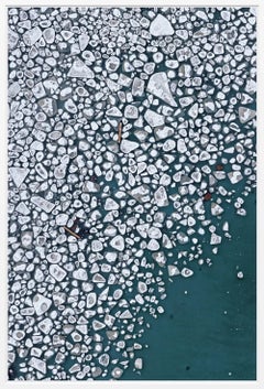 Baltic Ice, Kakumaee 004 by Bernhard Lang - Aerial photography, framed, winter