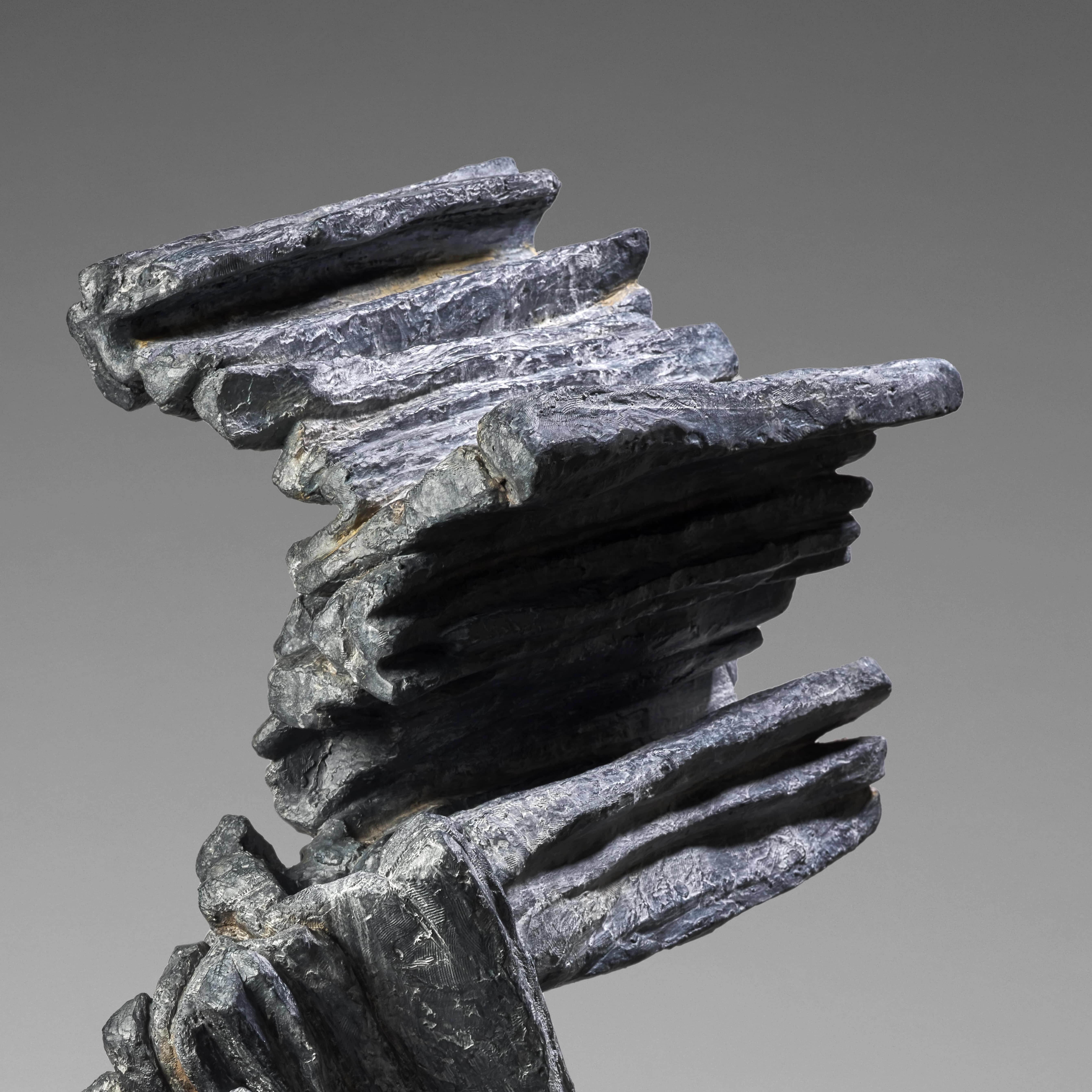 Signs and Writing No. 6 by Martine Demal - Bronze sculpture, abstract, vertical For Sale 3