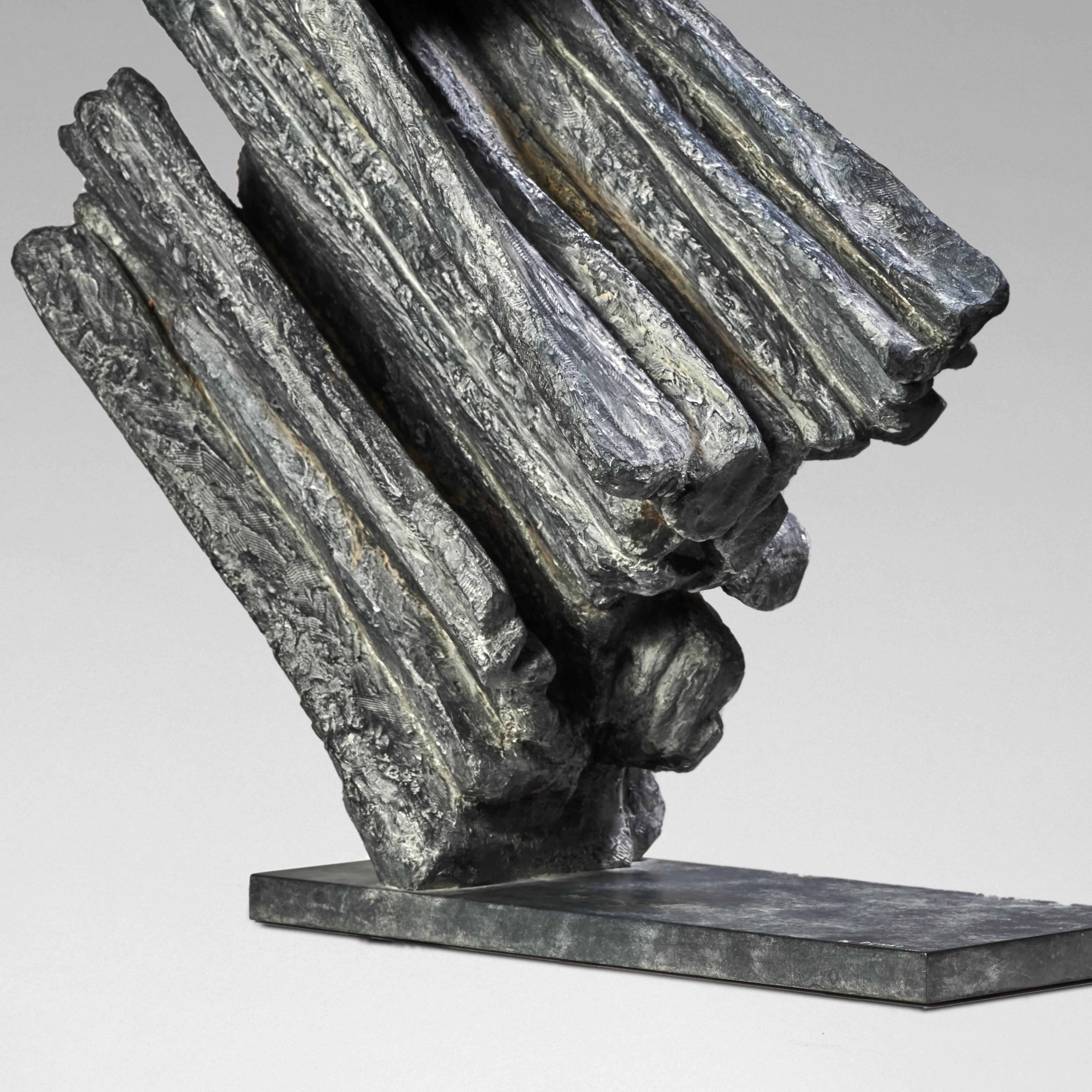 Signs and Writing No. 6 by Martine Demal - Bronze sculpture, abstract, vertical For Sale 7