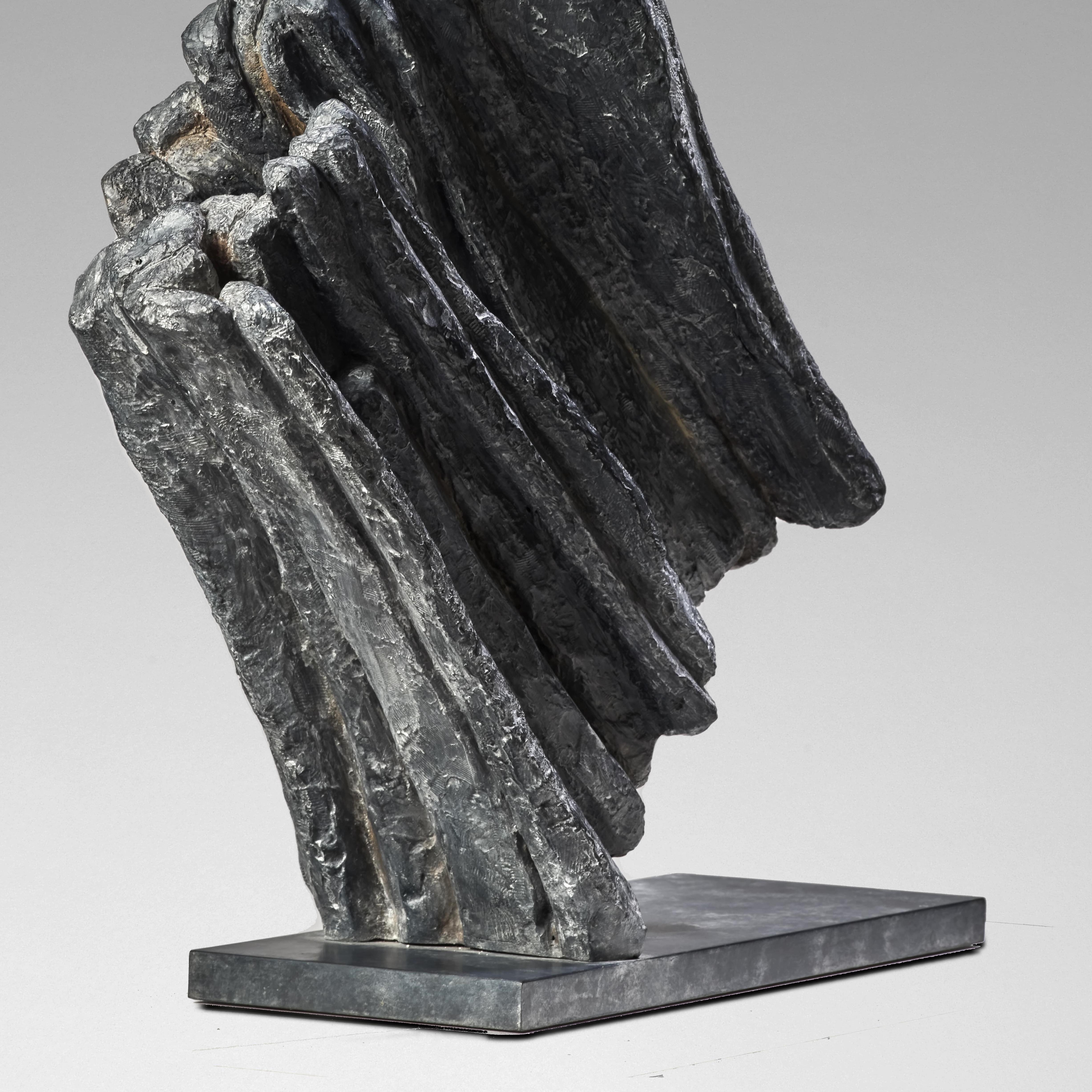 Signs and Writing No. 6 by Martine Demal - Bronze sculpture, abstract, vertical For Sale 4