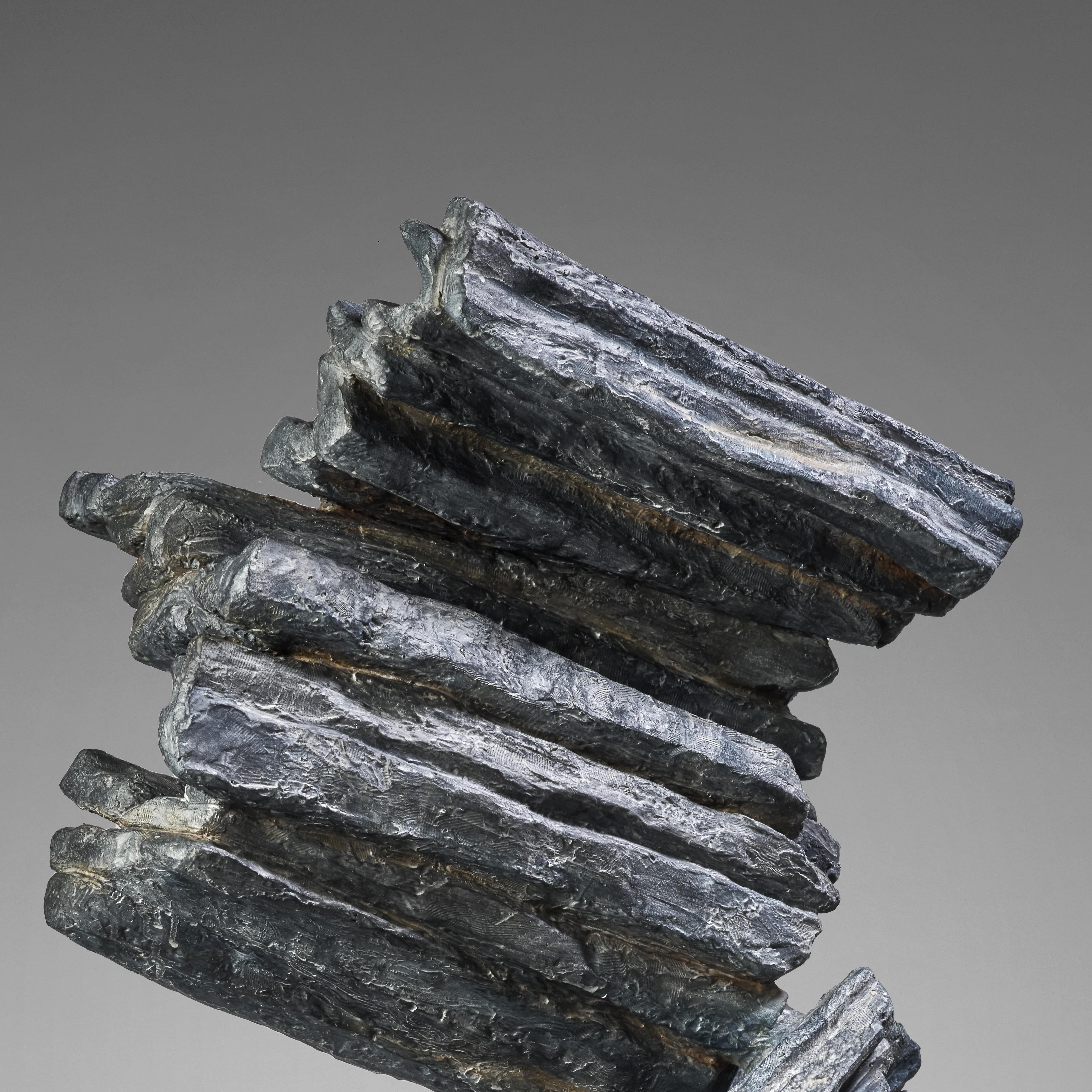 Signs and Writing No. 6 by Martine Demal - Bronze sculpture, abstract, vertical For Sale 8