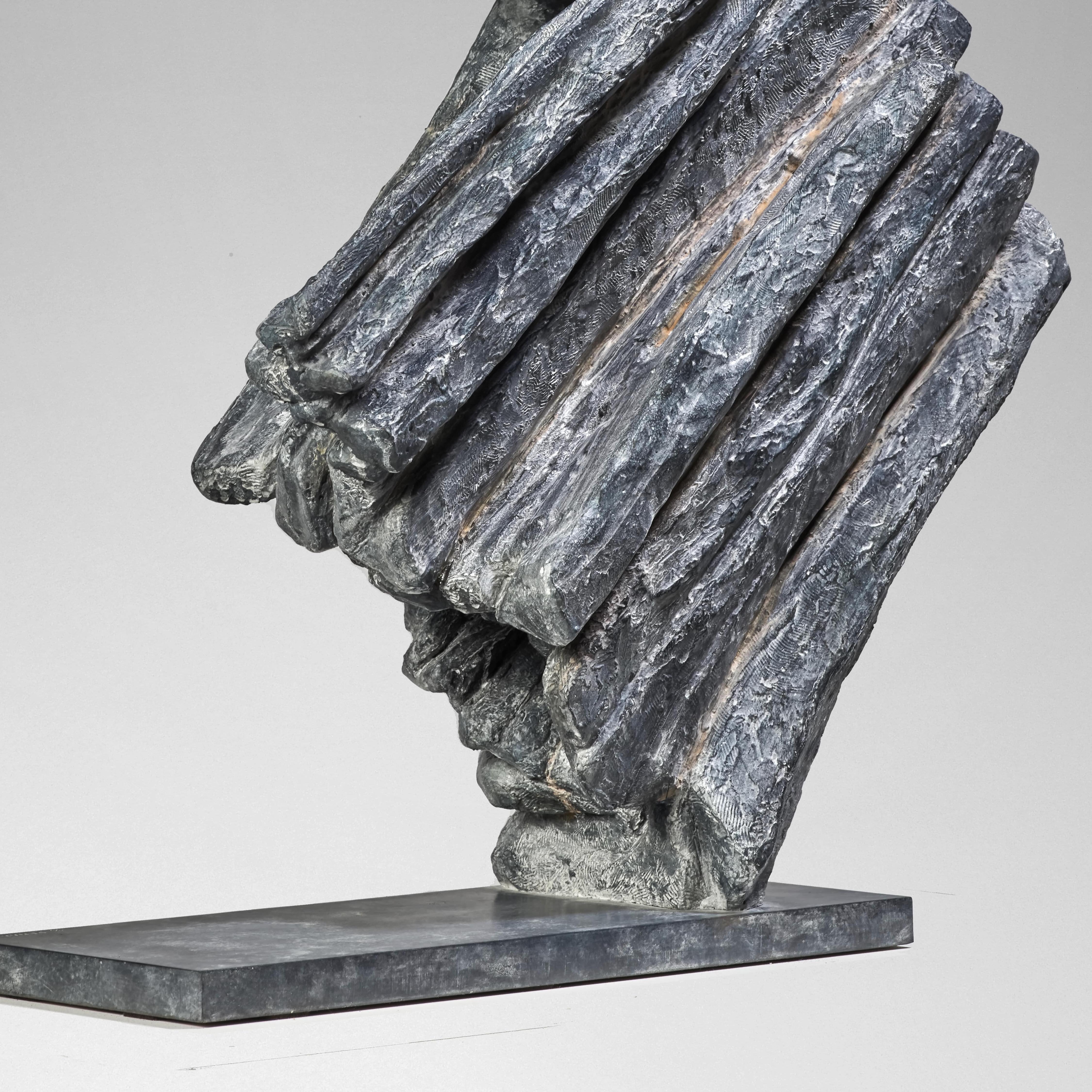 Signs and Writing No. 6 by Martine Demal - Bronze sculpture, abstract, vertical For Sale 9