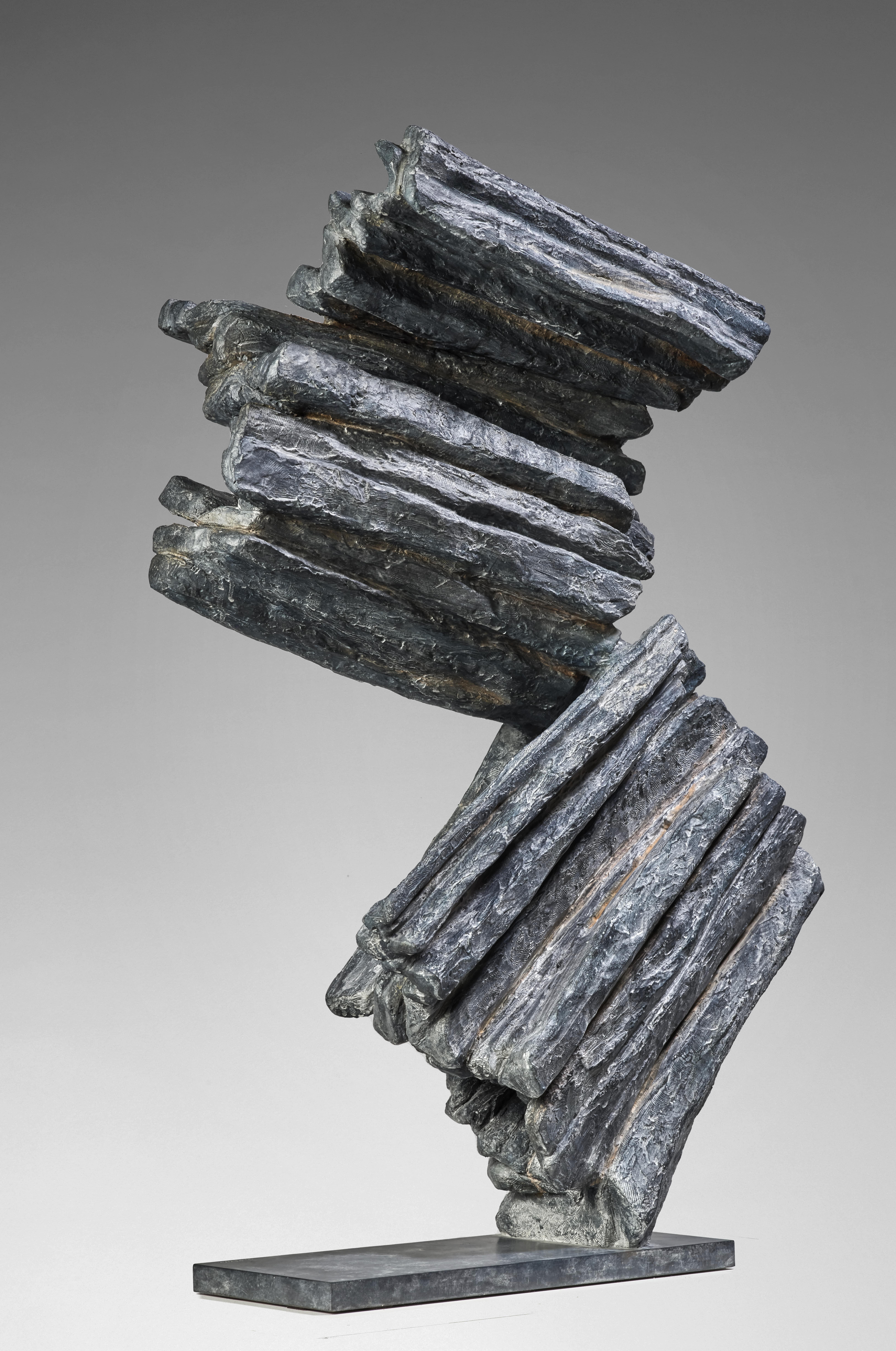 Signs and Writing No. 6 by Martine Demal - Bronze sculpture, abstract, vertical For Sale 10