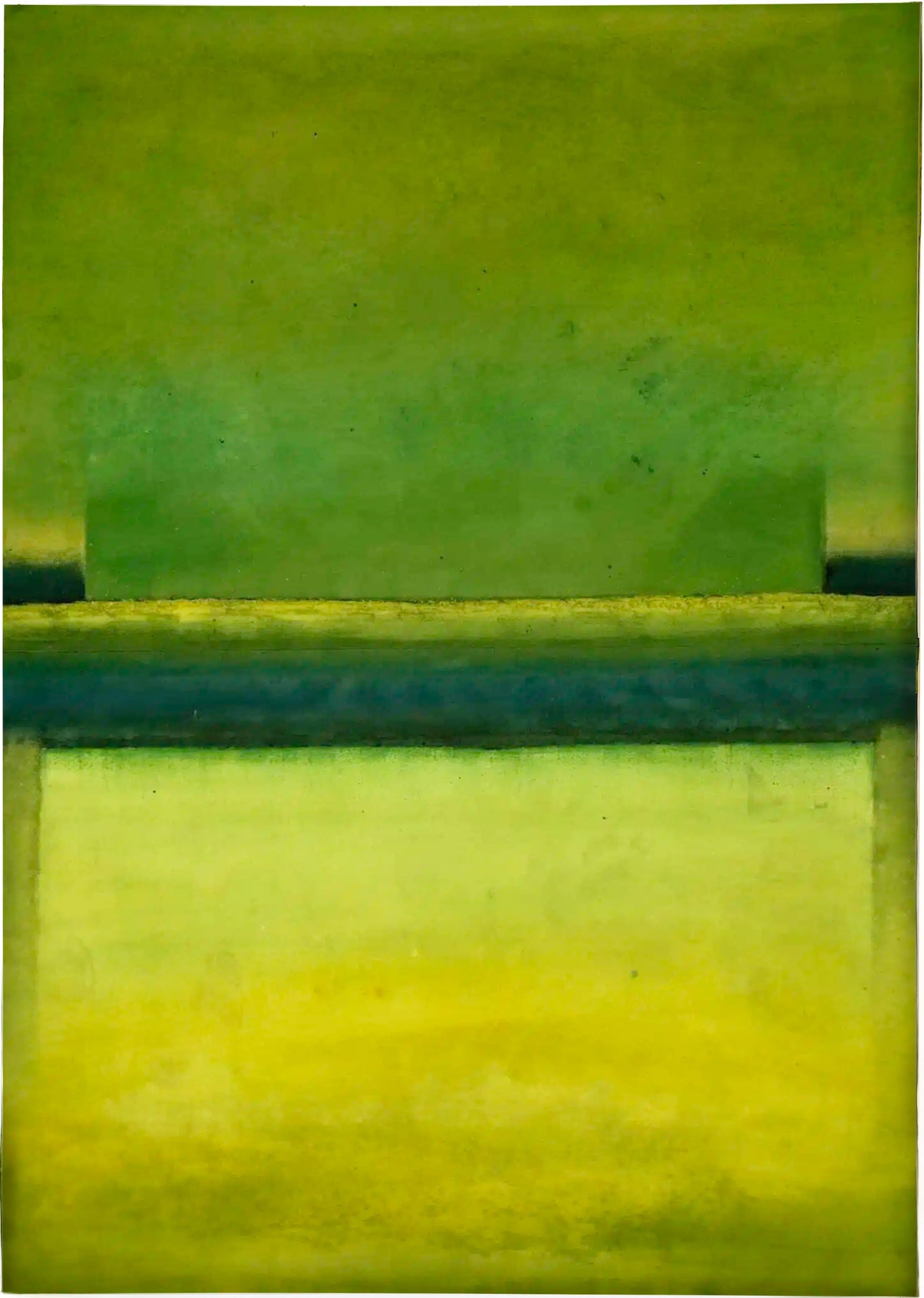 Untitled LX by Ferle - Large abstract painting, vivid tones, spiritual, green