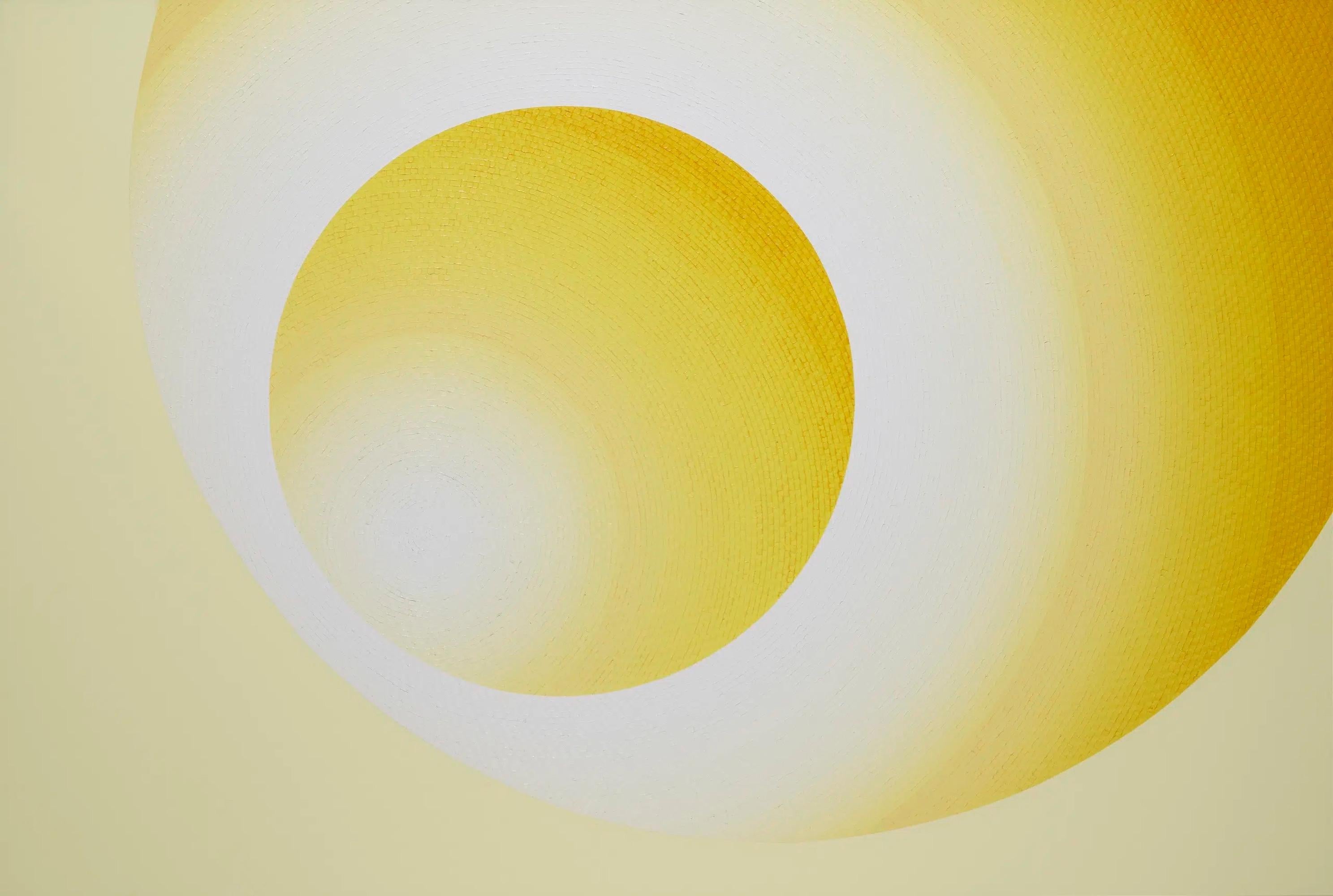 L
emigrante di Mathieu Piffeteau - Pittura astratta, illusione, luce, giallo