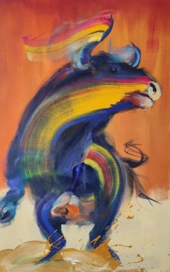 Murcielago di Christophe Dupety - Corrida, pittura colorata, contemporanea