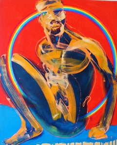 In The Sun di Christophe Dupety - Pittura di nudo maschile, Contemporary