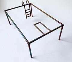 GRAND POOL von Ramon Enrich - Minimalistische Eisenskulptur, Pool, einzigartig, schwimmen
