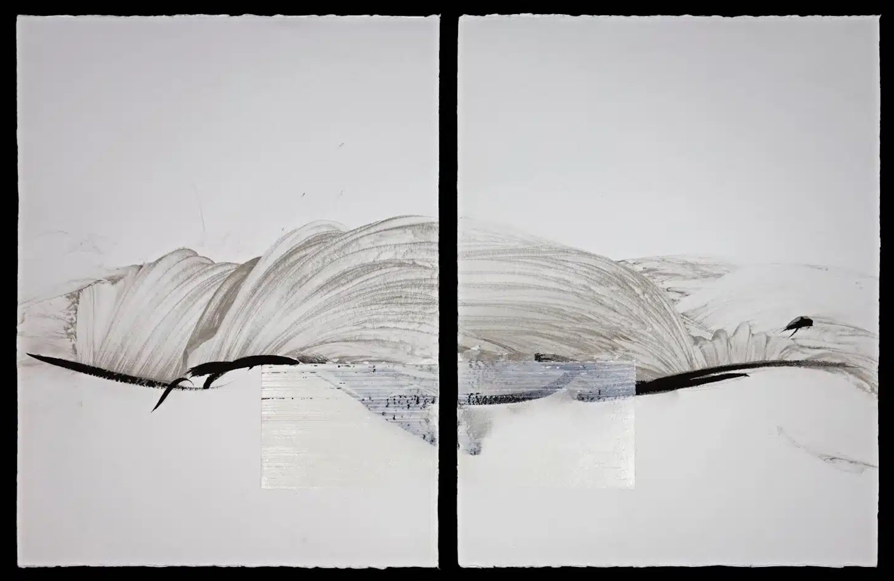 Permanescence N496D by Hachiro Kanno - Calligraphy-based abstract work on paper