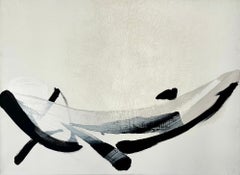 TN 653 di Hachiro Kanno - Pittura astratta basata sulla calligrafia, bianco e nero